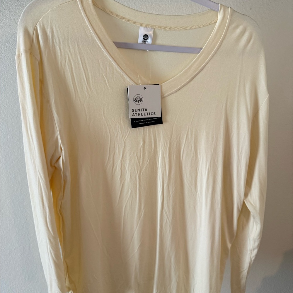 Senita Athletics Boyfriend Long Sleeve NWT